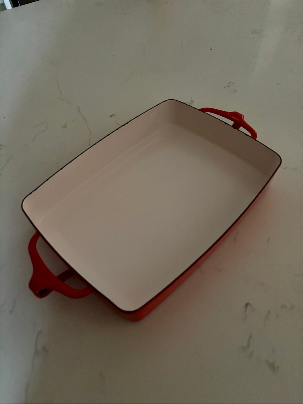 Vintage Dansk Kobenstyle Enamel Lasagna Pan Red Mid Century Modern